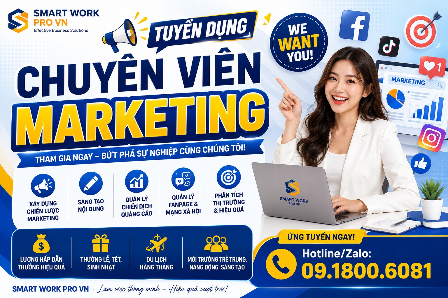 [TUYỂN DỤNG] CHUYÊN VIÊN MARKETING (FULL-TIME HYBRID)